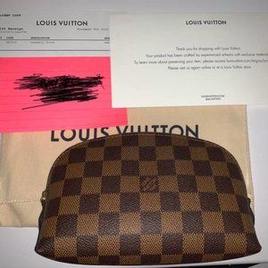 Louis Vuitton Damier Ebene cosmetic pouch